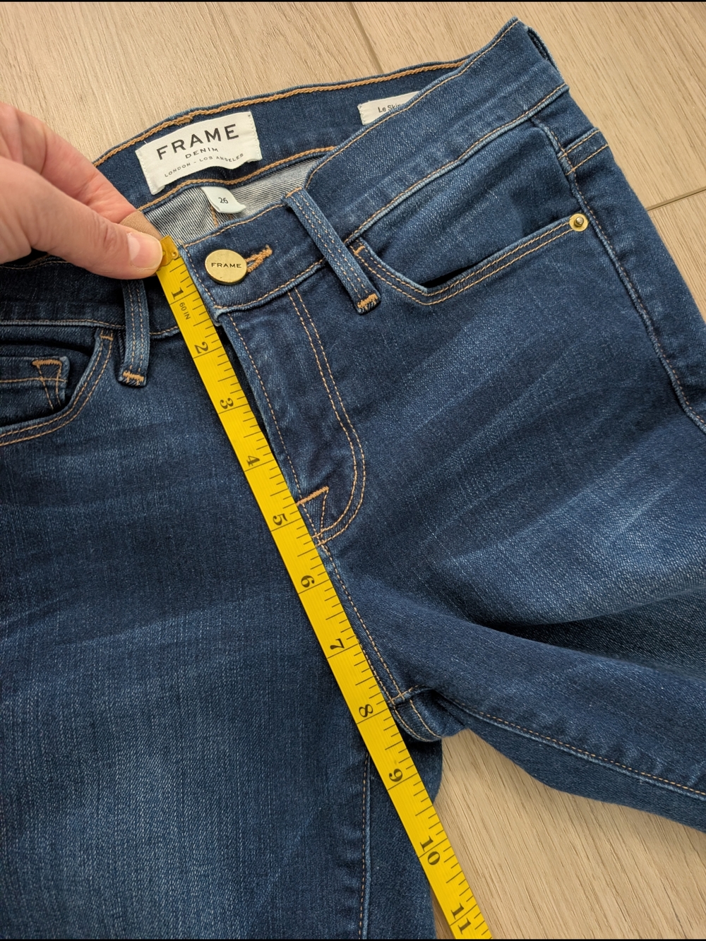 FRAME Le Skinny de Jeanne Jeans | Dark Blue - Picture 12 of 13
